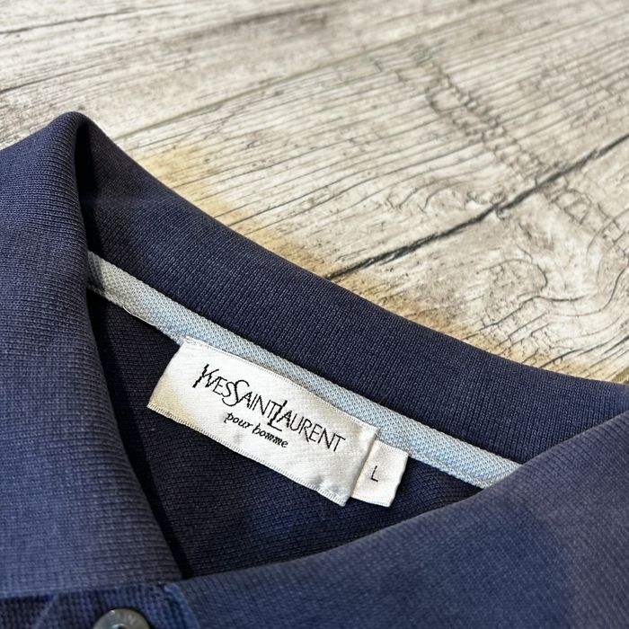 Granatowa męska koszulka polo Yves Saint Lauren