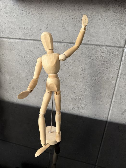 Ikea gestalta, drewniany manekin model do rysowania fantom duży 33cm