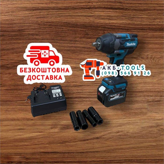 Ударний гайковерт Makita DTW850BL з крутящим моментом 850Nm 1АКБ 36/9