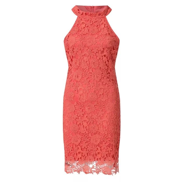 Vestido renda coral - NOVO