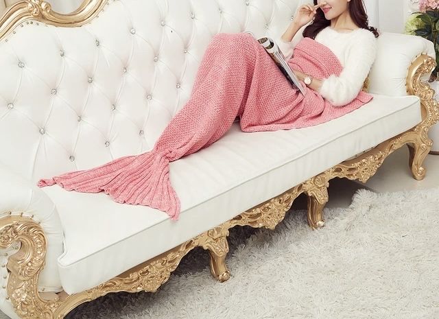 Cobertor Rabo de Sereia - Rosa