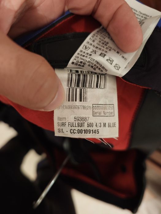 Fato de surf 3/4mm tamanho L