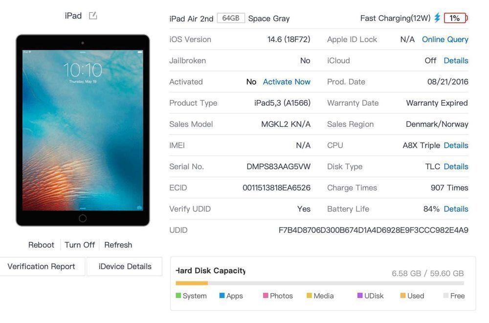 iPad Air 2 – 64GB – Na części