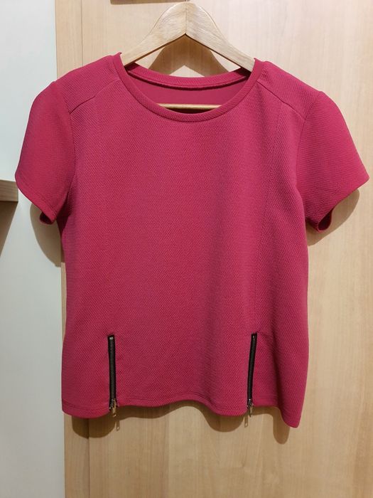 Bluzka różowa L z suwakami