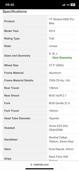 Bicicleta enduro YT wicked pro 27.5