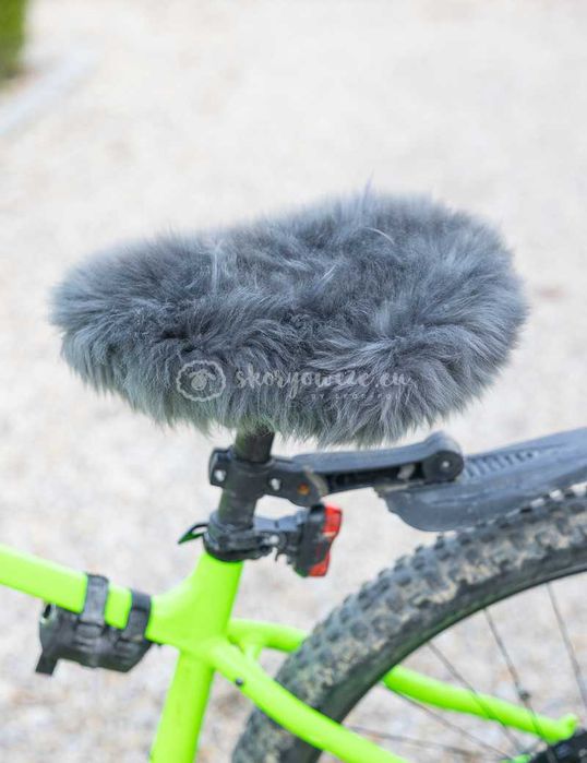 Nakładka/ pokrowiec na siodełko rowerowe - stalowy szary