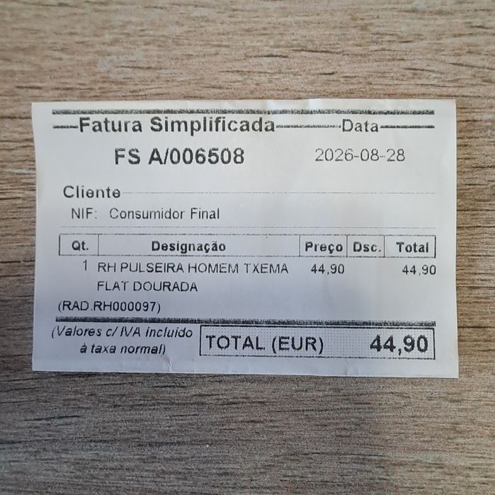 Pulseira Radiant Dourada Aço Inoxidável - Nova