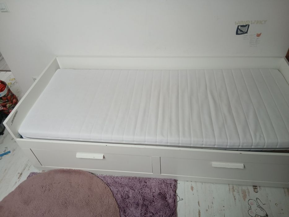 Łóżko  IKEA BRIMNES  z 2 szufladami 80/160 x 200