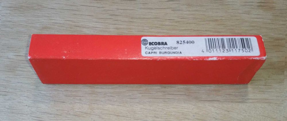 Metalowy długopis bordowy pozłacany Ecobra