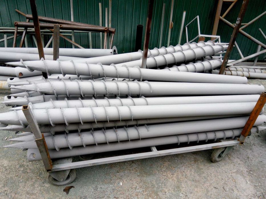 Винтовые сваи (гвинтові палі), геошурупы, свайный фундамент