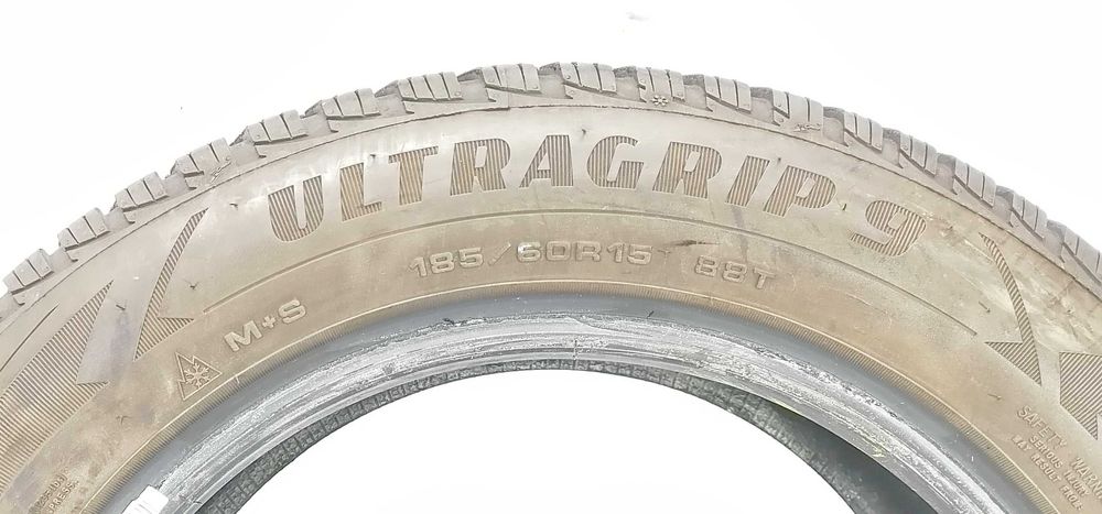 2x 185/60 R15 Goodyear UG9 opony zimowe 6 mm / montaż wysyłka