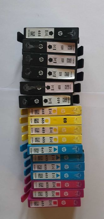 Zestaw Oryginalnych pustych Tuszy HP 655 - 17szt