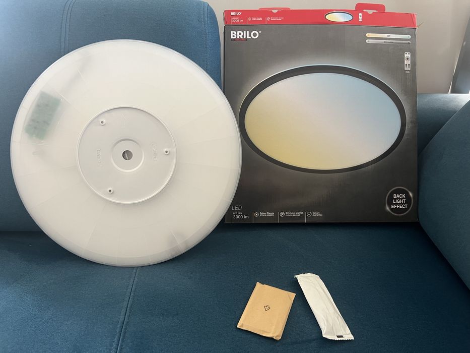 2 Plafony LED z pilotami czarne SLIM