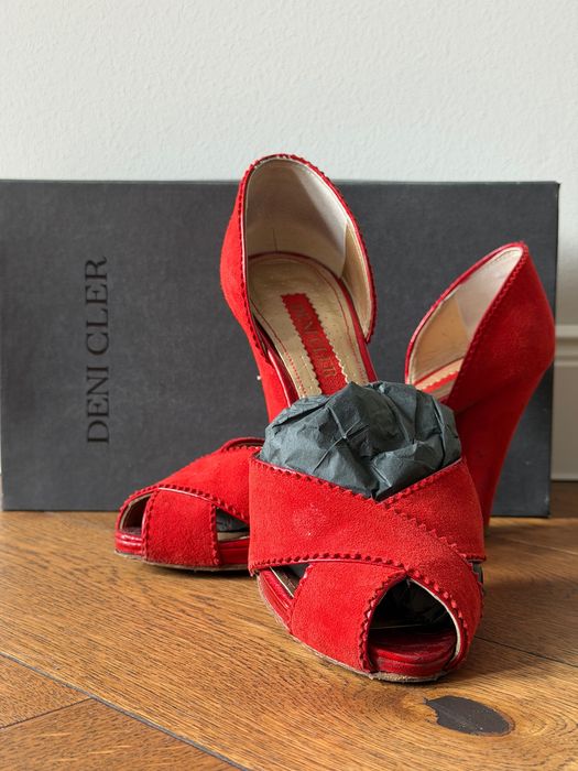 DENI CLER czerwone buty na obcasie r. 36