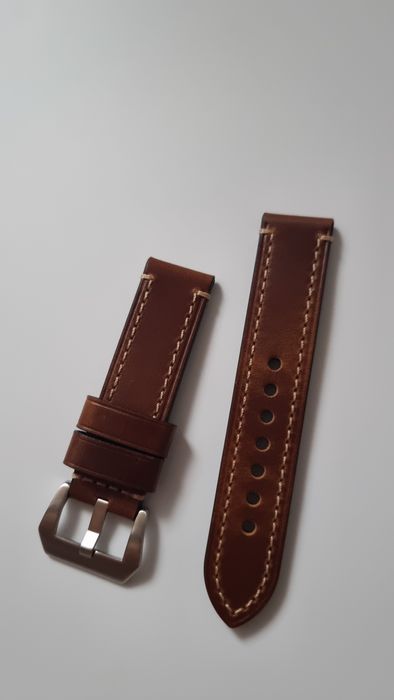 Pasek do zegarka EACHE dla mężczyzn, klasyczny, 22 mm, skórzany, wosko