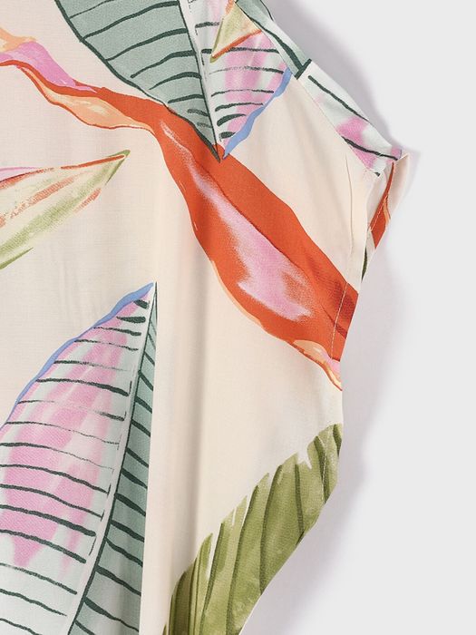 LC WAIKIKI Квіткова сукня-сорочка з коротким рукавом для жінок