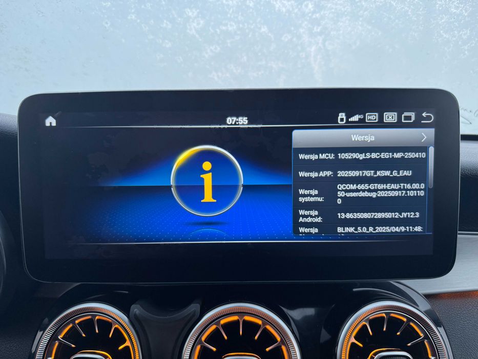 Mercedes C/GLC Android 13 Radio, nawigacja 12,3"