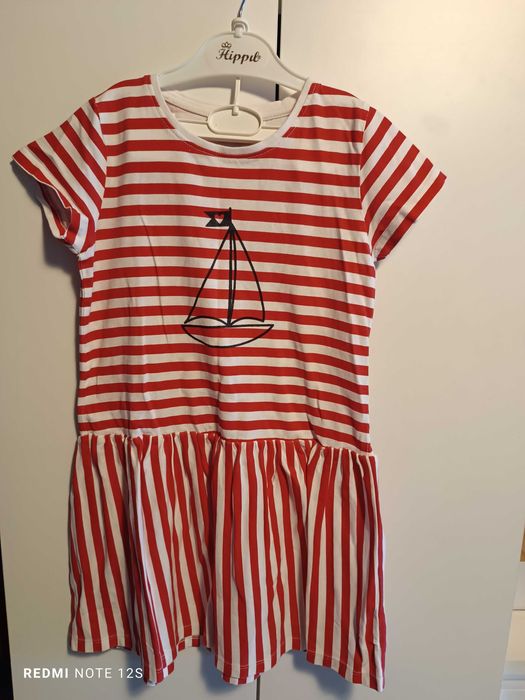 Sukienka firmy 5.10.15 bawełniana marynarska 122