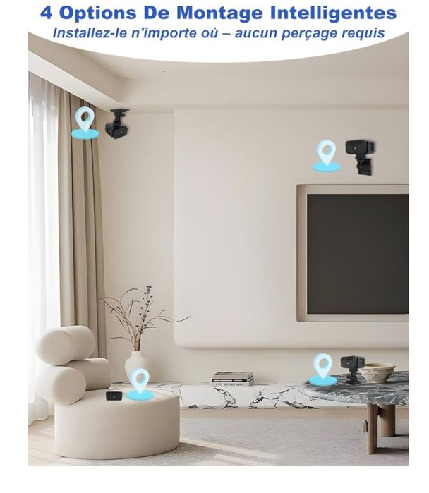 Bezprzewodowa kamera szpiegowska 4K z karta pamieci 64GB detekcja ruch