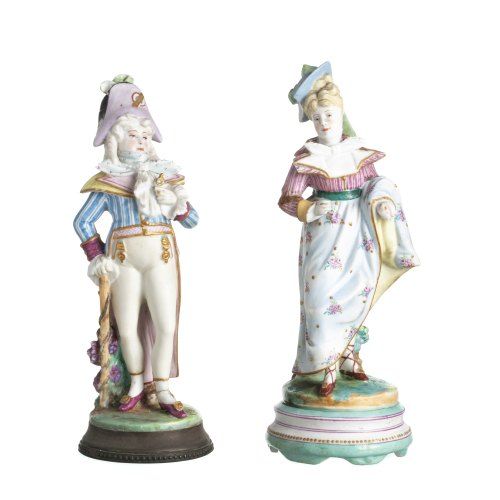 Porcelana - Duas figuras galantes - Século XIX