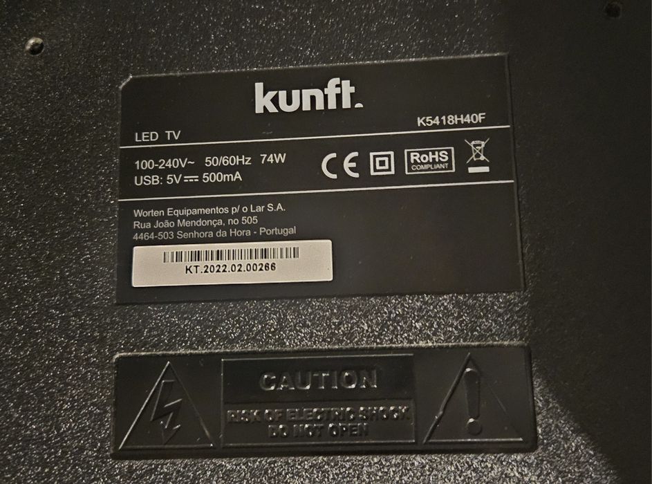 Smart TV Kunft 40" Full HD Android TV