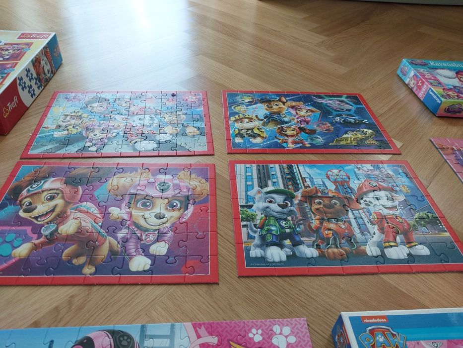 Puzzle Psi Patrol  pluszaki Skye Chase helikopter Skye +puzzle gratis