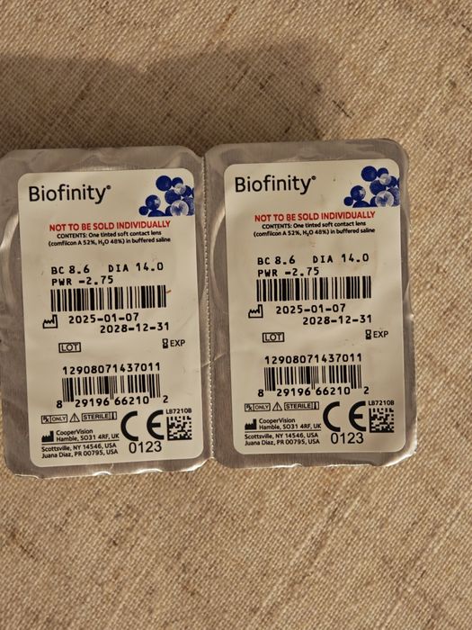 Soczewki Biofinity moc -2,75