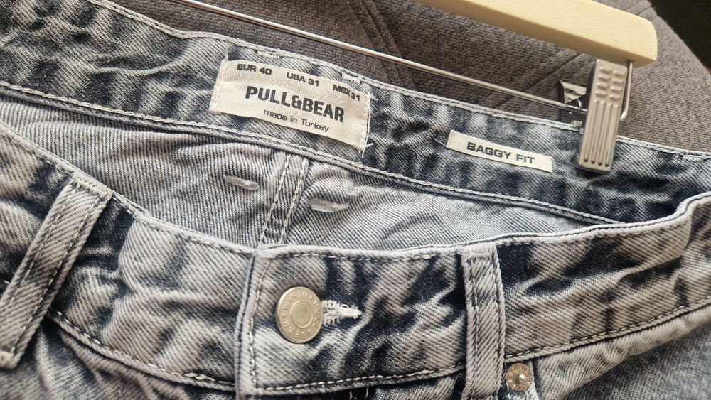 Spodnie Pull&Bear baggy fit, r. 40 stan idealny