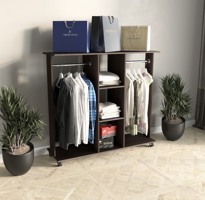 Гардеробна стійка Стелаж Вішалка Шафа для одягу Шкаф Полка для одежды