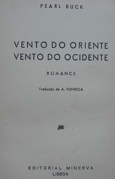 Vento do Oriente Vento do Ocidente de Pearl Buck