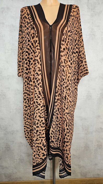 Sukienka plażowa tunika na plażę oversize 36 38 40 panterka H&M