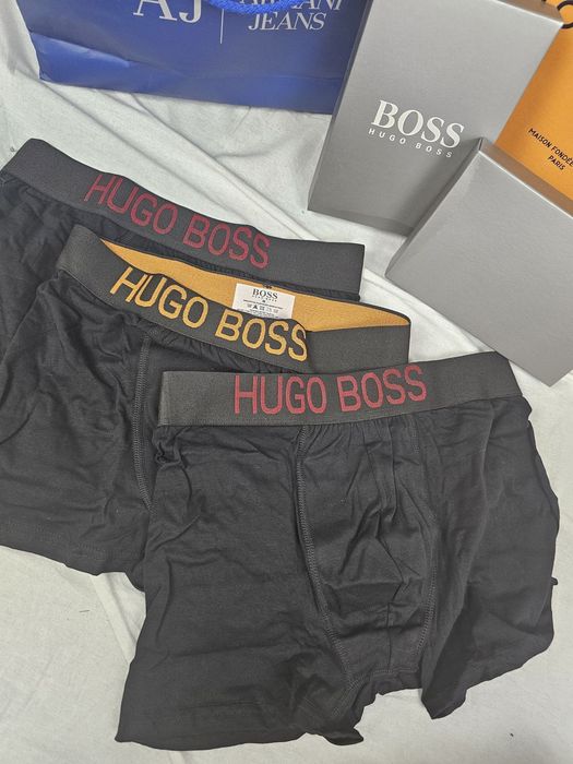 Bokserki męskie Hugo Boss 3pak kolory premium bielizna M-XXL