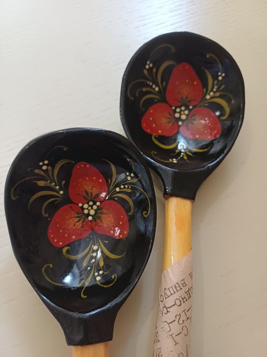 Дерев'яні ложки хохлома 19 см.