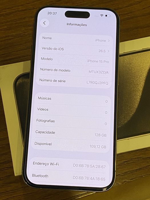 Iphone 15 Pro 128GB Natural Titanium Original bom estado