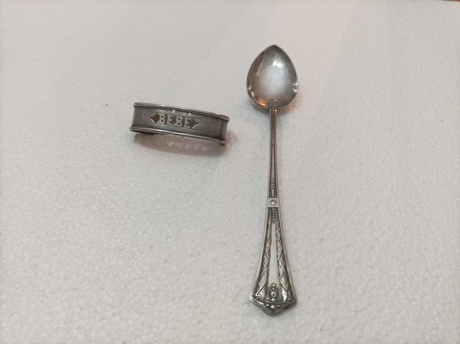 Conjunto de Bebé em Prata antiga