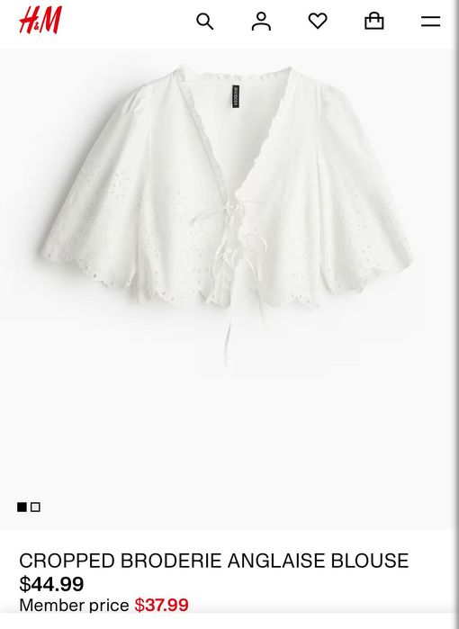 Блуза h&m з прошви