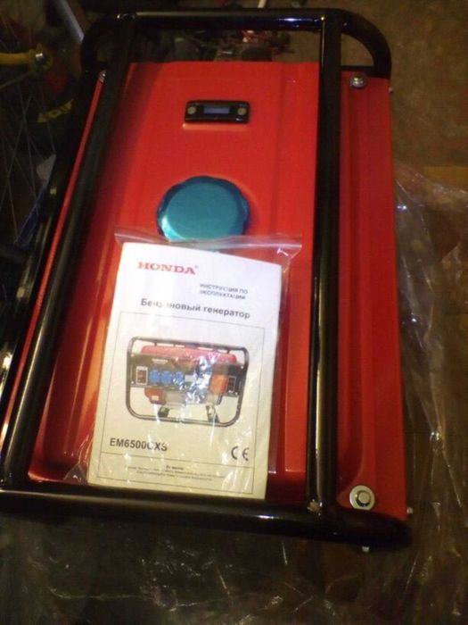 Генератор 6500 Хонда Бензиновый 220  380 12 Бензогенератор НизРасхд