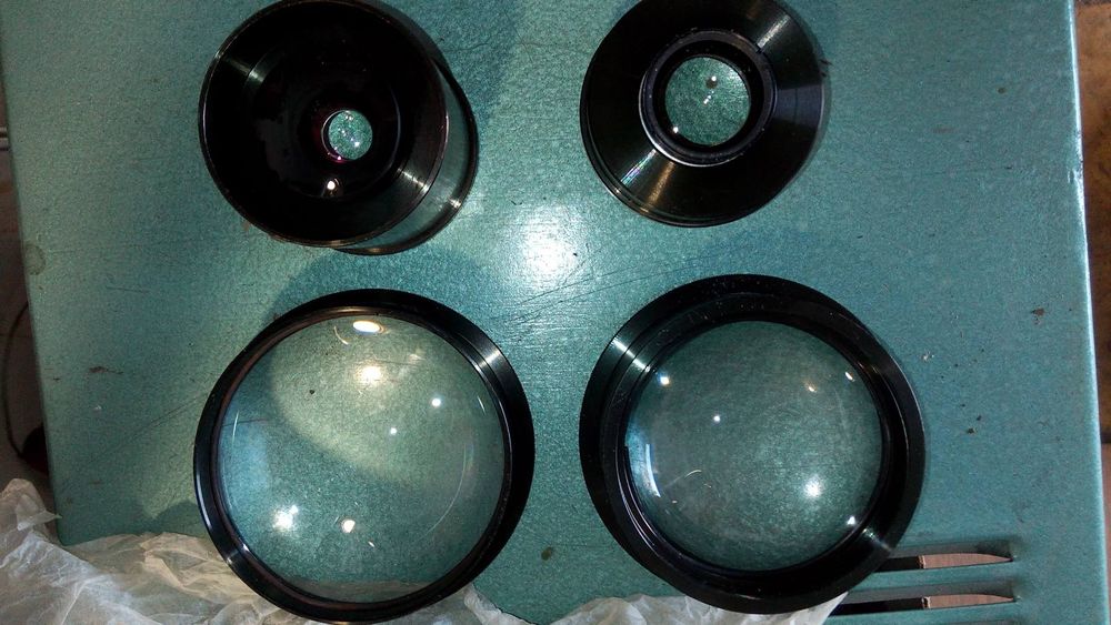 Лінзи та лампа з приладу 5ПО-1