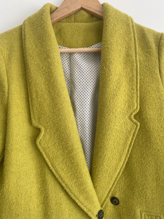 Limonkowy płaszcz XS