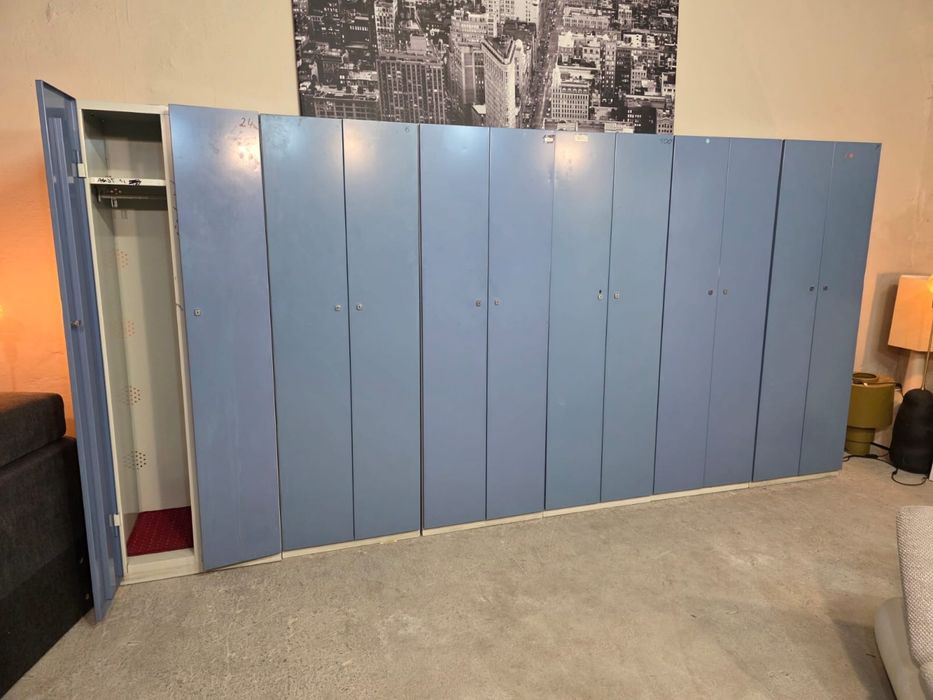 Szafki ubraniowe BHP socjalne 6 szt. metalowe | Transport GRATIS