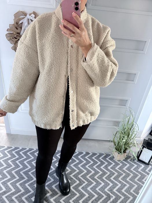 Kurtka bomberka boucle 44 xxl