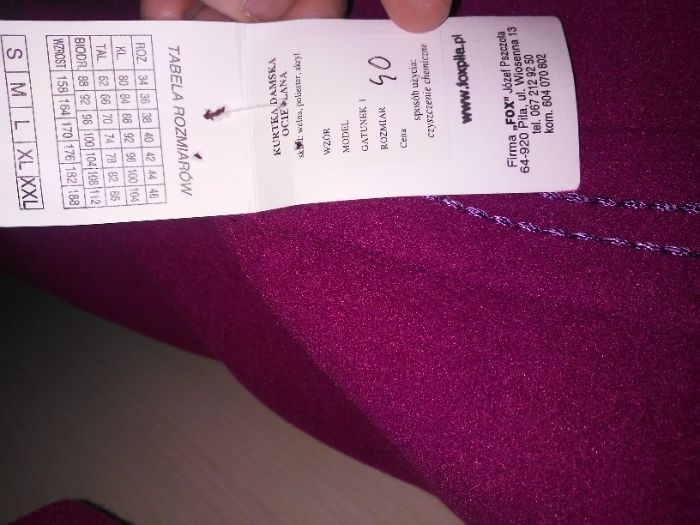 Nowy płaszcz zimowy, r. L