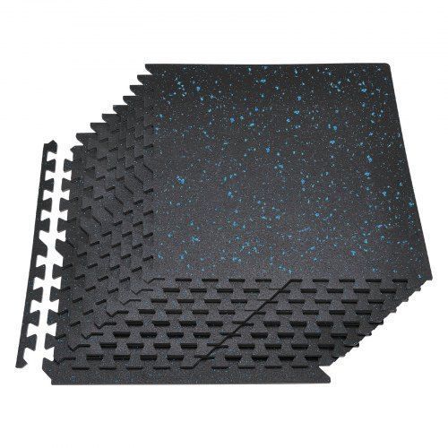 VEVOR mata puzzle 24 szt 610X610X10MM pianka eva czarna niebieskie