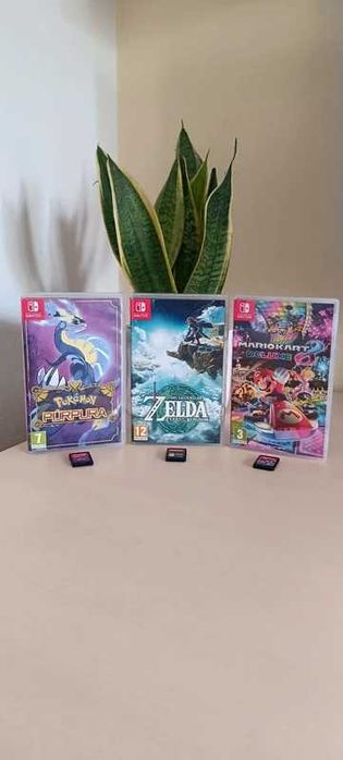 Pack 3 jogos Nintendo Switch (Tears of the Kingdom, Mario Kart 8 deluxe, Pokémon Violet)