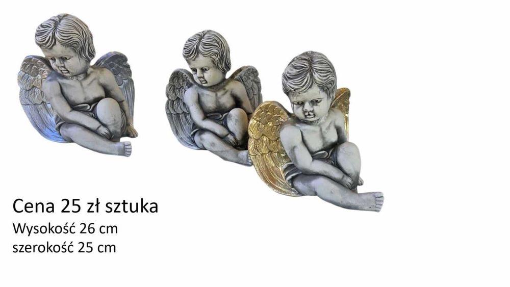 figurki aniołów Aniołki gipsowe para aniołków  anioły z gipsu amorek
