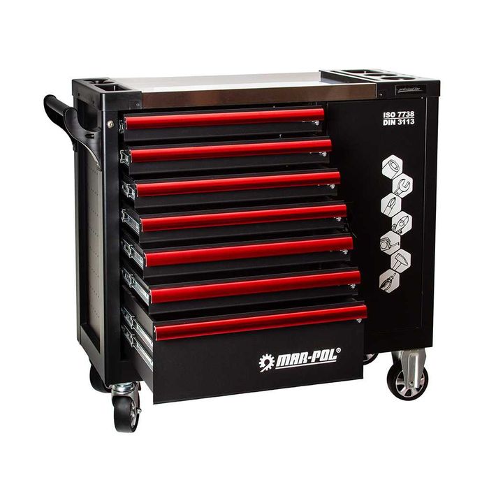 Сервісна шафа 7 полок порожня, инструментальная тележка, СТО и гаража