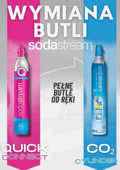 Napełnianie butli sodastream co2
