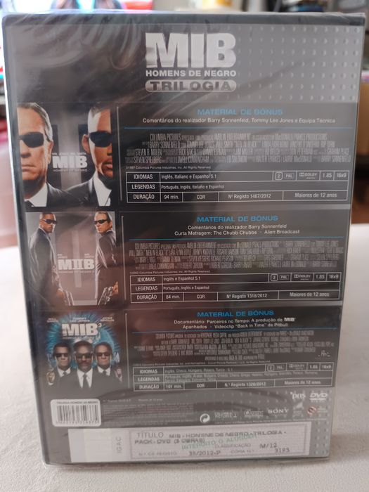 DVD edição exclusiva MiB homens de negro trilogia