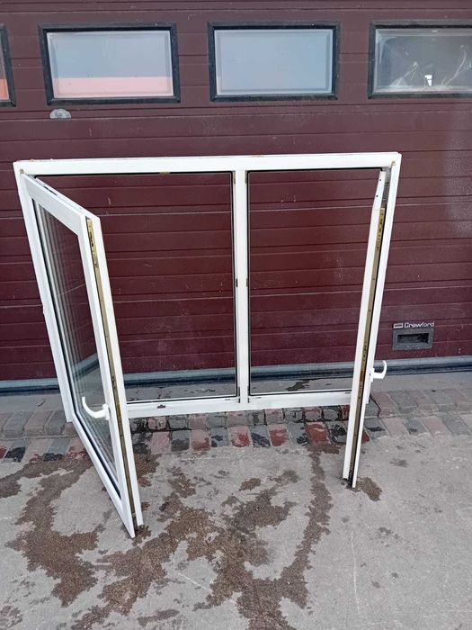 Okno dwuskrzydłowe białe 166x135 pcv plastikowe okna DOWÓZ CAŁY KRAJ