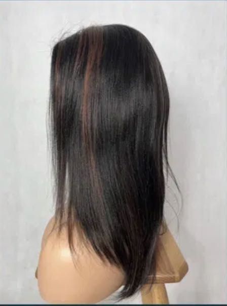 Brazowa cieniowana peruka wlosy naturalne ludzkie 100%
